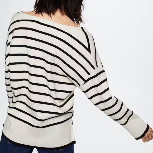 MANGO - Oversized striped sweater - Picture 2 of 10